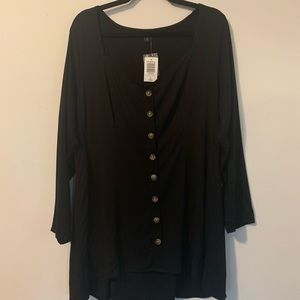 Black button down blouse Torrid size 2